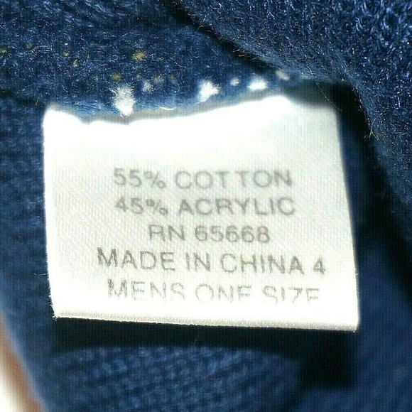 Men's One Size Beanie Hat 55%Cotton 45% Acrylic - Picture 4 of 4